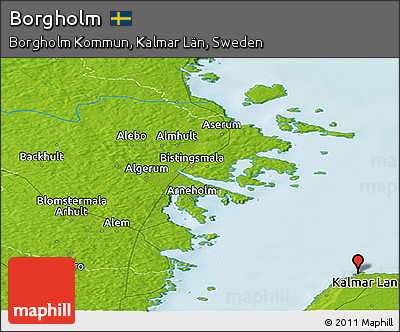 Physical Panoramic Map of Borgholm