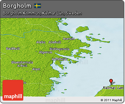 Physical Panoramic Map of Borgholm