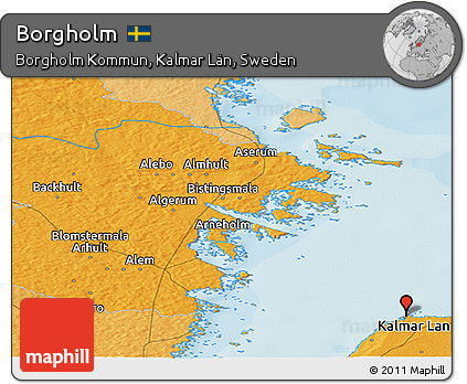 Political Panoramic Map of Borgholm