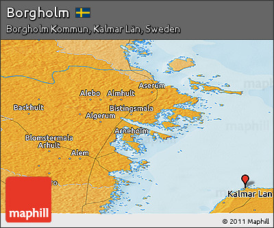 Political Panoramic Map of Borgholm