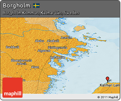 Political Panoramic Map of Borgholm