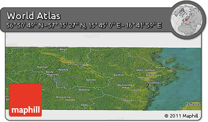 Satellite Panoramic Map of the Area around 57° 3' 8" N, 16° 13' 30" E