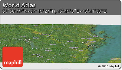 Satellite Panoramic Map of the Area around 57° 3' 8" N, 16° 13' 30" E