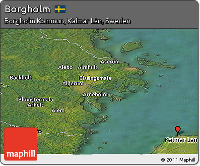 Satellite Panoramic Map of Borgholm