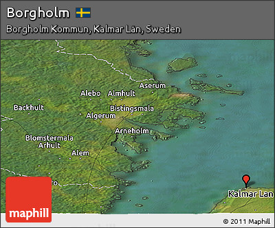 Satellite Panoramic Map of Borgholm