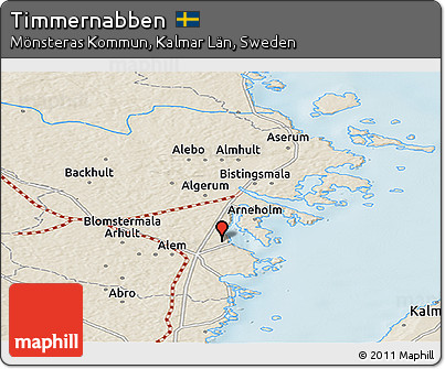 Shaded Relief Panoramic Map of Timmernabben