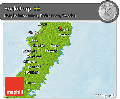 Physical 3D Map of Bocketorp