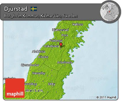 Physical 3D Map of Djurstad