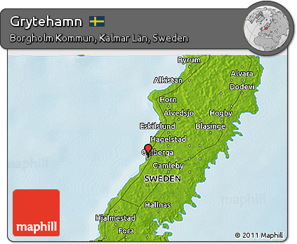 Physical 3D Map of Grytehamn