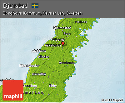 Physical 3D Map of Djurstad