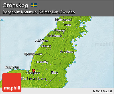 Physical 3D Map of Grönskog