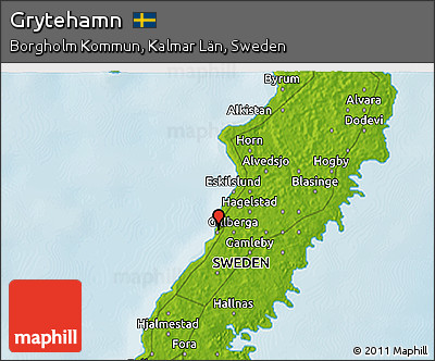 Physical 3D Map of Grytehamn