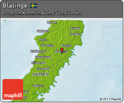 Physical 3D Map of Bläsinge