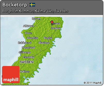 Physical 3D Map of Bocketorp