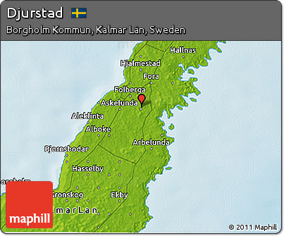Physical 3D Map of Djurstad