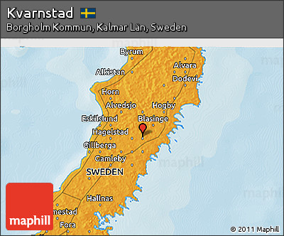 Political 3D Map of Kvarnstad
