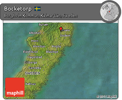 Satellite 3D Map of Bocketorp