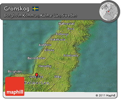 Satellite 3D Map of Grönskog