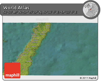 Satellite 3D Map of the Area around 57° 3' 8" N, 17° 4' 30" E
