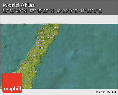 Satellite 3D Map of the Area around 57° 3' 8" N, 17° 4' 30" E