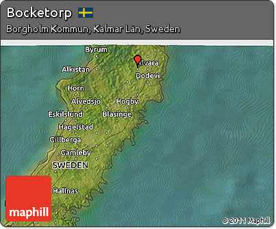 Satellite 3D Map of Bocketorp