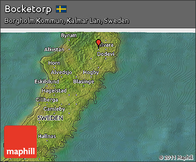 Satellite 3D Map of Bocketorp