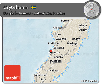 Shaded Relief 3D Map of Grytehamn