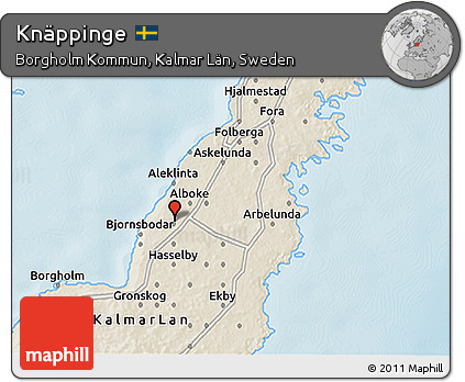Shaded Relief 3D Map of Knäppinge