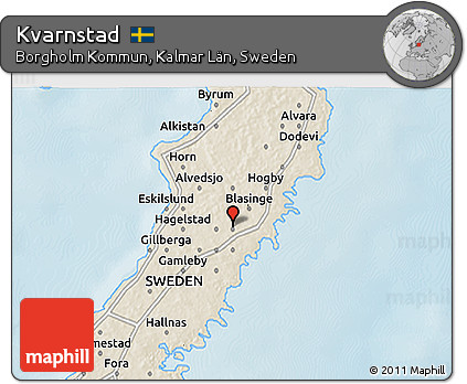 Shaded Relief 3D Map of Kvarnstad