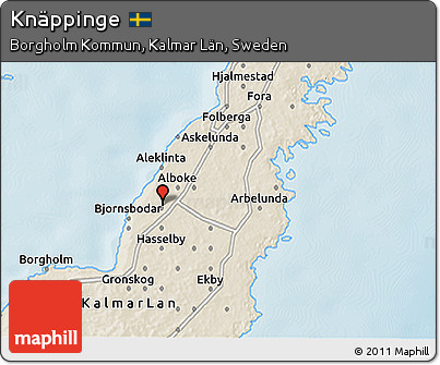 Shaded Relief 3D Map of Knäppinge