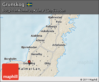 Shaded Relief 3D Map of Grönskog