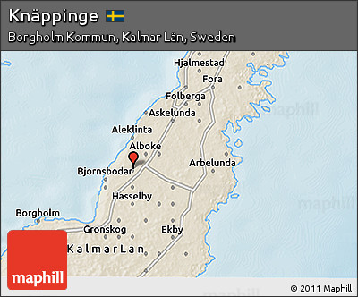 Shaded Relief 3D Map of Knäppinge