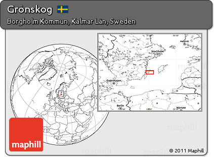 Blank Location Map of Grönskog