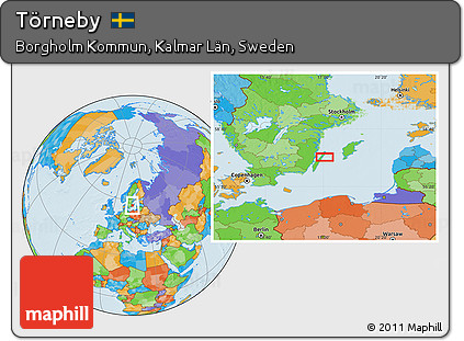 Political Location Map of Törneby