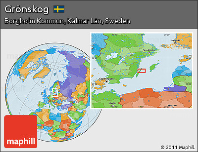 Political Location Map of Grönskog