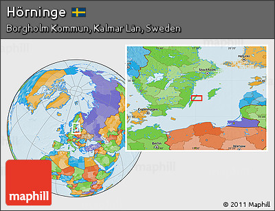 Political Location Map of Hörninge