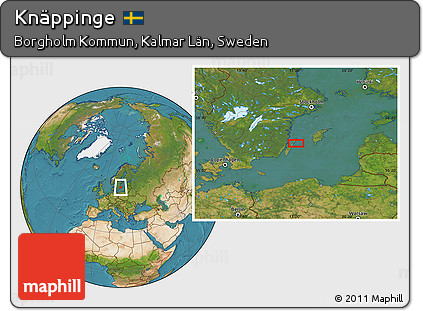 Satellite Location Map of Knäppinge