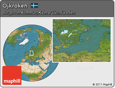 Satellite Location Map of Öjkroken