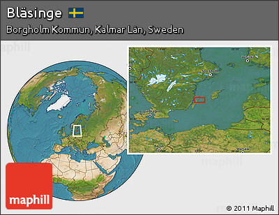 Satellite Location Map of Bläsinge