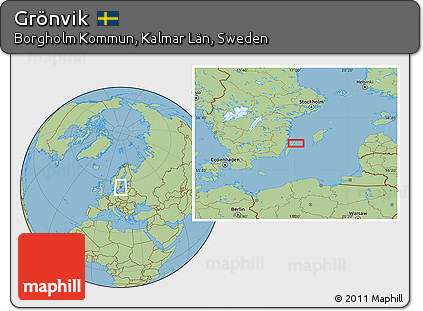 Savanna Style Location Map of Grönvik