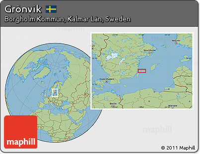 Savanna Style Location Map of Grönvik