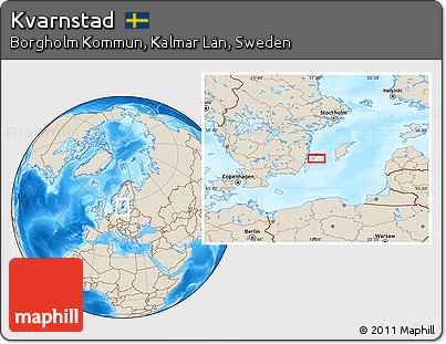 Shaded Relief Location Map of Kvarnstad
