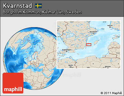 Shaded Relief Location Map of Kvarnstad
