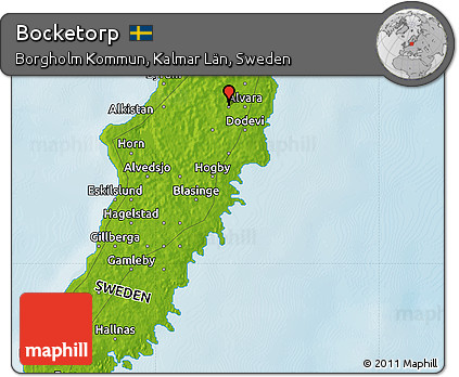 Physical Map of Bocketorp