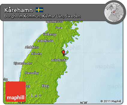 Physical Map of Kårehamn