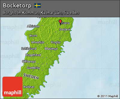 Physical Map of Bocketorp