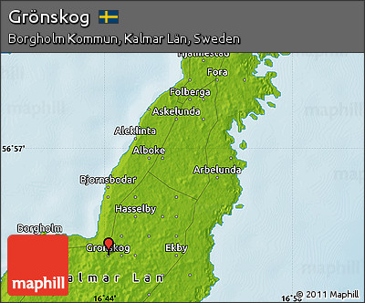 Physical Map of Grönskog