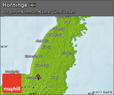 Physical Map of Hörninge