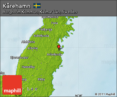 Physical Map of Kårehamn