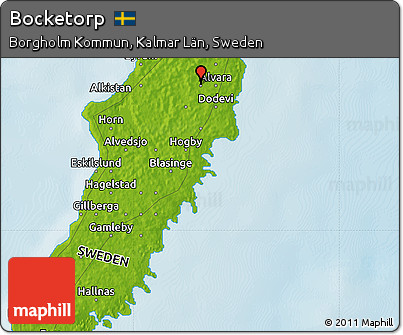 Physical Map of Bocketorp